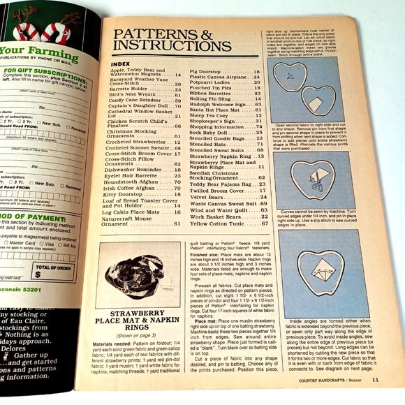 Country Handcrafts Magazine June July 1984 Various Craft Projects 40+ Projects - Picture 7 of 9